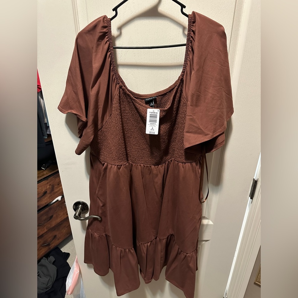 Women's Smocked Bodice Short Sleeve Dress